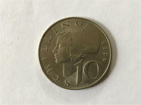1974 Austria 10 Schilling