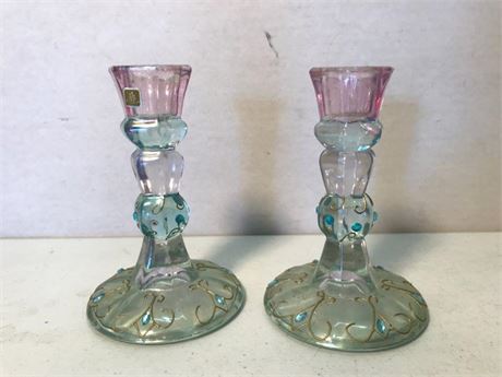 PartyLite Iridescent Candle Holders