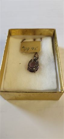 Oval amethyst necklace