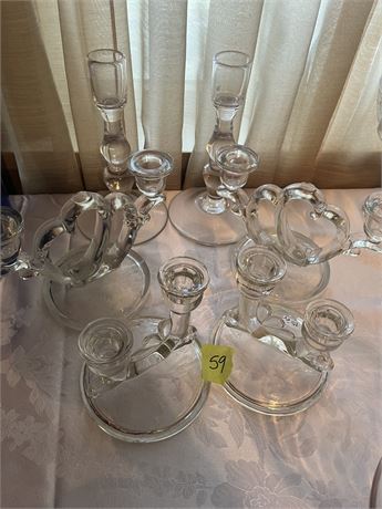 Glass Candle Holders