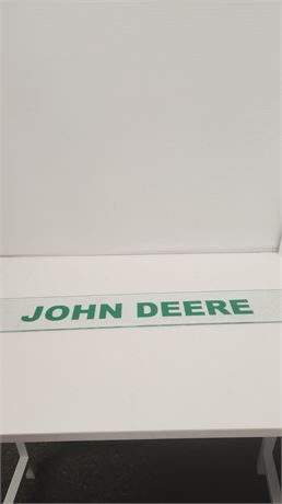 John Deere Glass Sign. Has Small Chip in One Corner of glass.