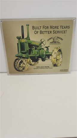 John Deere Metal Sign