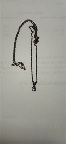 Small clear stone necklace