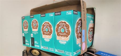 Keurig Donut Shop Decaffeinated Coffee Medium Roast.  Expiration Date 9-24-24