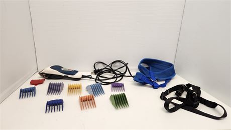 Wahl Shaver & Attachments & 2 Dog Harness