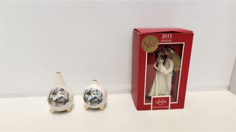 Lenox Ornament & Vintage Salt & Pepper Shakers