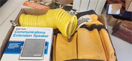 Radio Shack Communications Extension Speaker & Bucket pockets & Air Hose