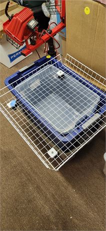 One Metal Storage Drawer On Wheels For Under Bed Storage