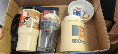 Olympic Ashtray & Various Travel Mugs
