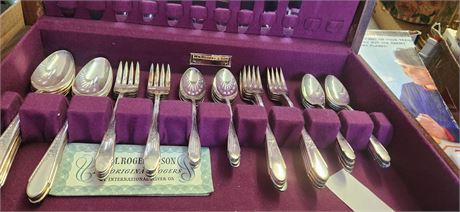 W.M. Rogers & Son Flatware With Storage Case. Not Complete Set