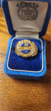 40th Year Goodyear Ring. 10 Karat Gold.