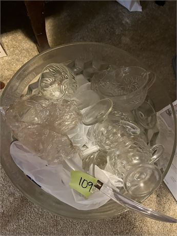 Pumch Bowl and Glasses