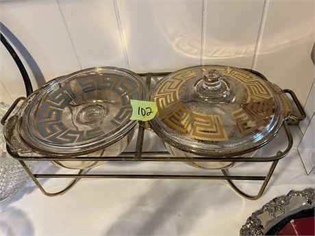 Vintage Fire King Glass Serving Set