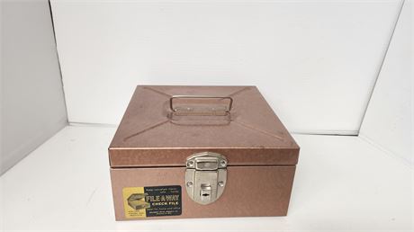 File-Away Check File Lock Box. NO KEY