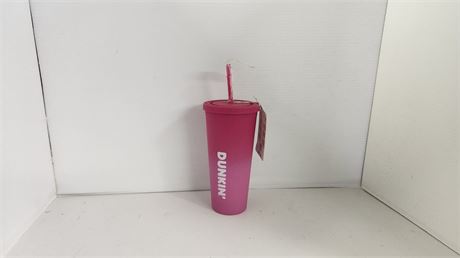 Dunkin Donuts Pink Tumbler. NEW