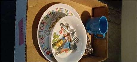 Paddington Bear Plates & ,Miscellaneous Flatware & Cups