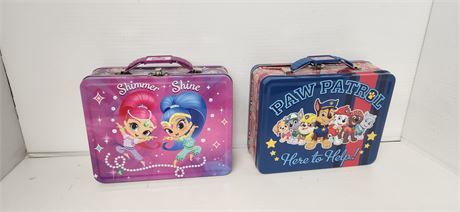 Shimmer & Shine & Paw Patrol Tins