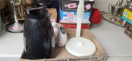 Coffee pot and hand mixer