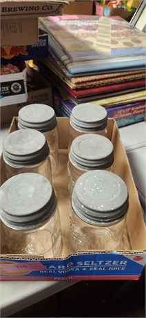 Vintage Canning Jars With Zinc Lids