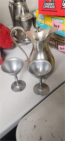 Pitcher and cups