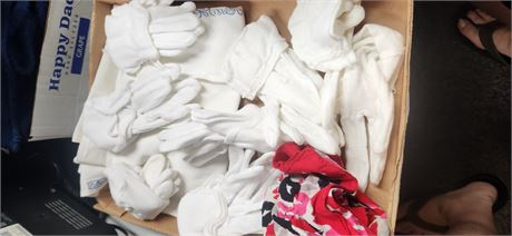 Lot Of White Knit Gloves