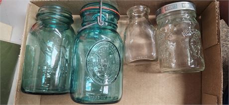 Lot Of Glass Jars