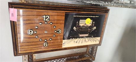 Snap On Wood Mercedes Advertisement Clock. Needs Repaired