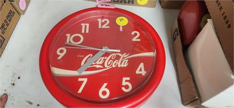 Vintage Coca Cola Clock. NOT TESTED