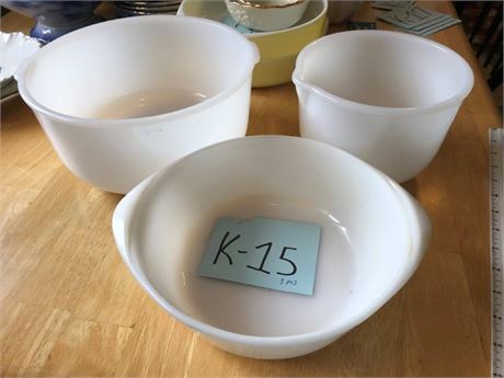 3 Glasbake Mixing Bowls