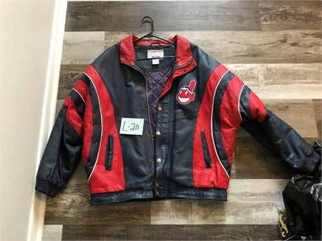 XL Leather Genuine Merchandise Starter Cleveland Indians Jacket