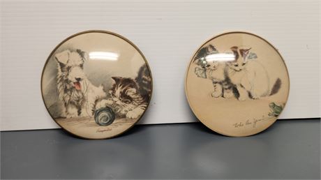 2 Peter Watson Studio Prints With Convex Glass Frame