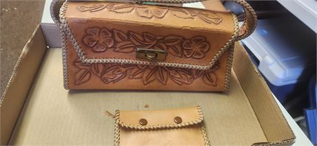Small Leather Purse & Change Purse