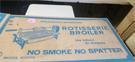 Manning-Bowing Rotisserie Broiler