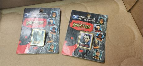 2 United States Postal Service Classic Monsters Stamps. New In Original Packages