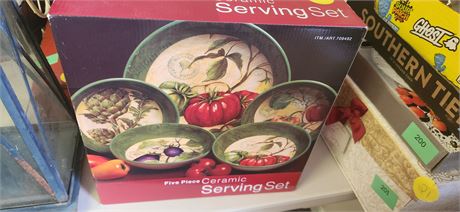 5 Piece Ceramic Serving Set