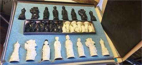 Renaissance Chessman With Board