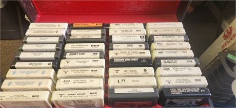 Vintage 8 Tracks & Carry Case