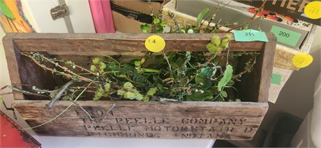 Wood Crate & Flowers