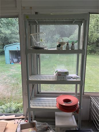 Plastic Shelving (Contents on Shelves not included)