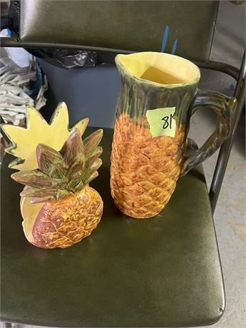 Pineapple Pitcher and Holder