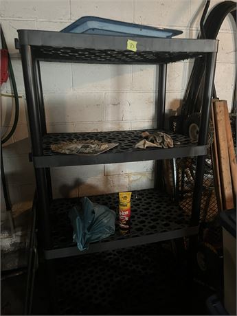 Plastic Shelving Unit, Black
