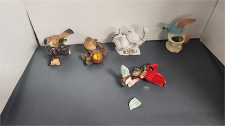 Lot Of Collectables. One Statue Has Broken Leaf