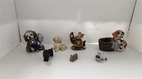 Lot Of Various Dog Figurines