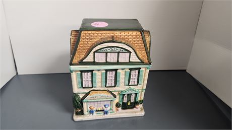 Vintage House Cookie Jar. 10 Inches Tall
