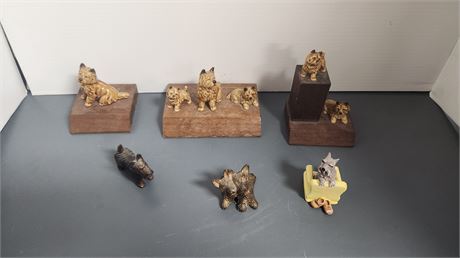 Lot Of Various Dog Statues