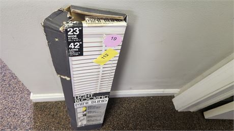 2 Light Blocking Mini Blinds. Size 23" Wide & 42" Long