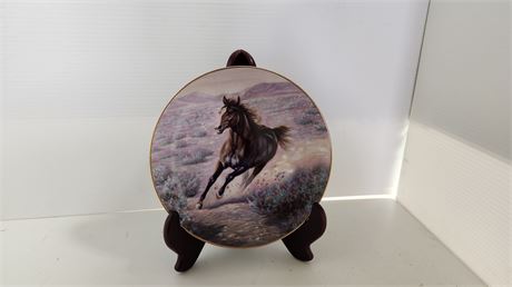 Horse Numbered Collector Plate & stand