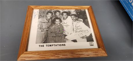Framed The Temptations Autographed Picture