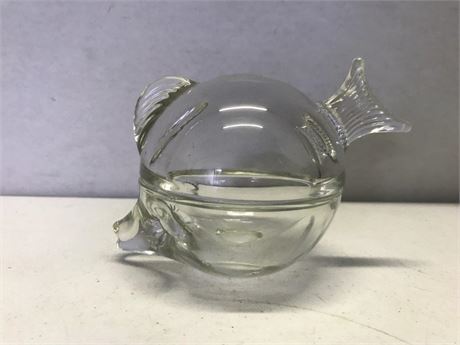 Anchor Hocking Clear Divided Fish Glass Container