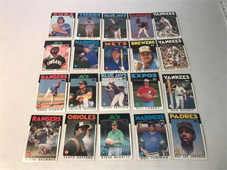 20 1986 Topps Baseball Cards (#3)